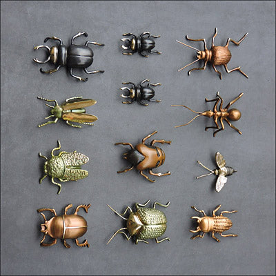 Insetti ornamentali metallo varie tonalità