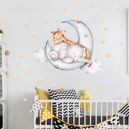 Sticker elefante giraffa