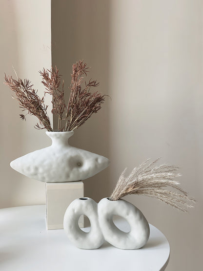 Vaso Ceramica Bianco