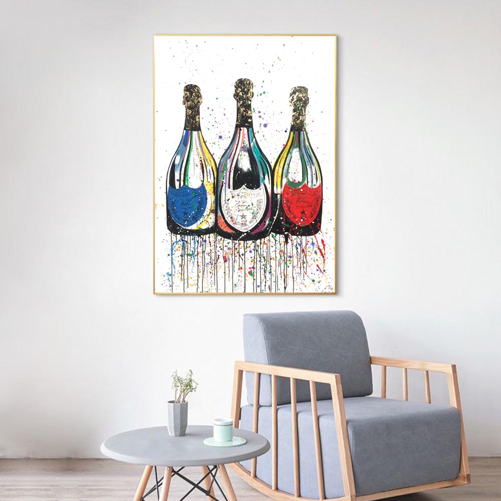 Quadro bottiglia champagne