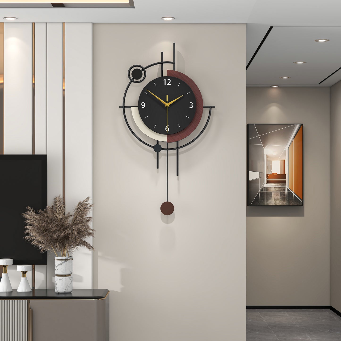 Orologio da parete Bussola geometrico