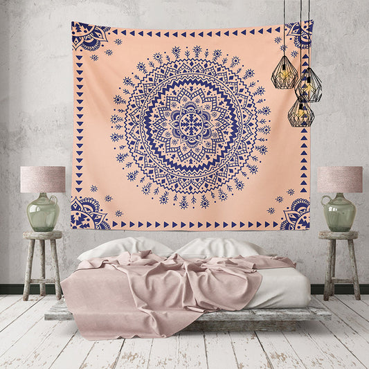Arazzo Mandala beige blu bordo