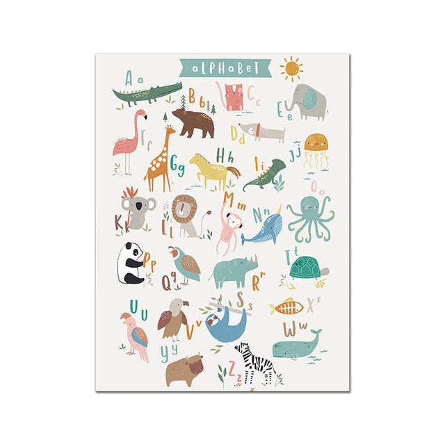 Poster alfabeto animali