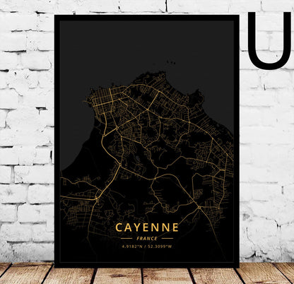 Poster Mappa di Angers