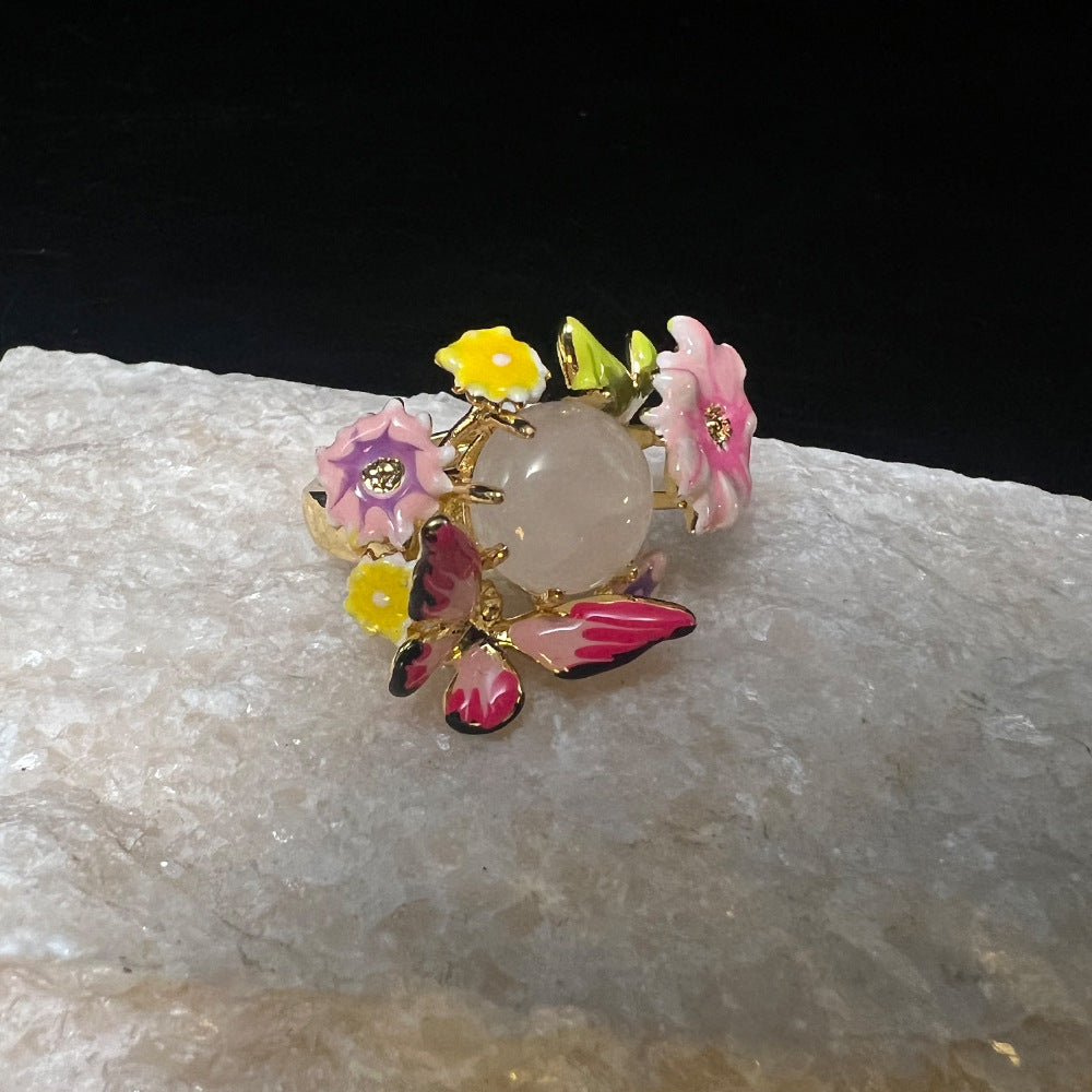 Anello smaltato dipinto