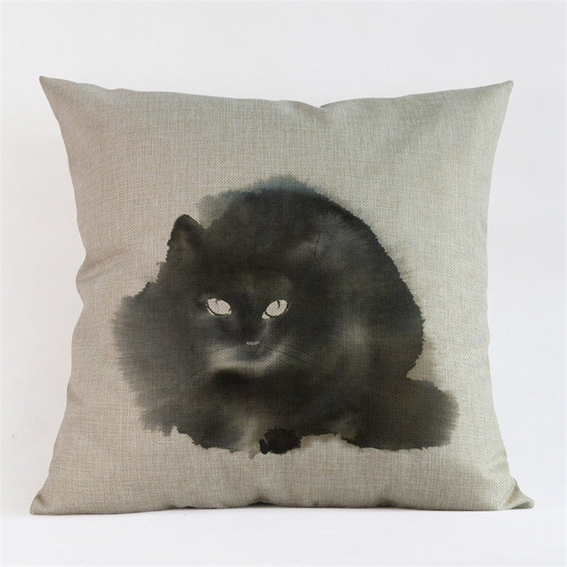 Copri cuscino gatto nero e bianco