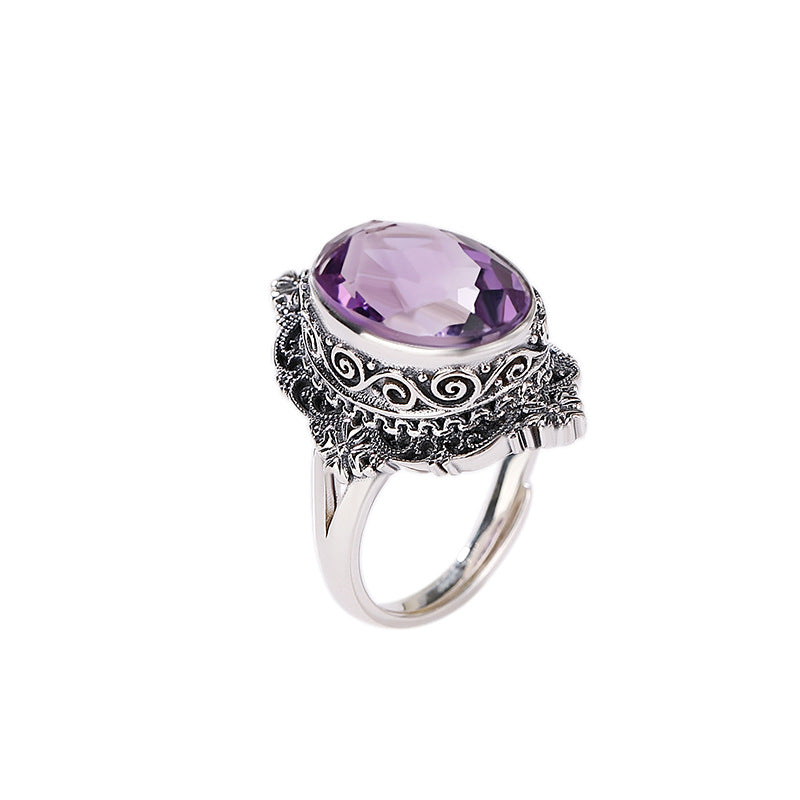 Anello argento citrino