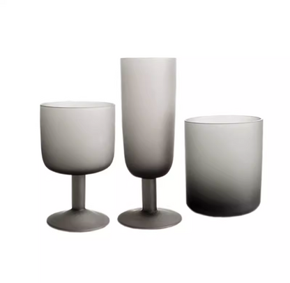 Bicchiere satinato grigio