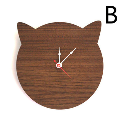 Orologio da parete Gatto sagoma bambù