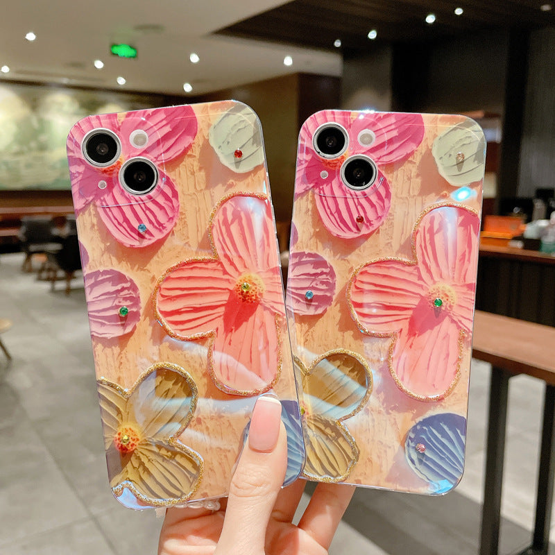 Cover telefono fiori dipinti