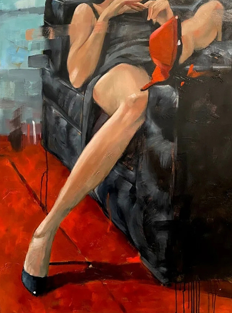 Quadro donna astratto