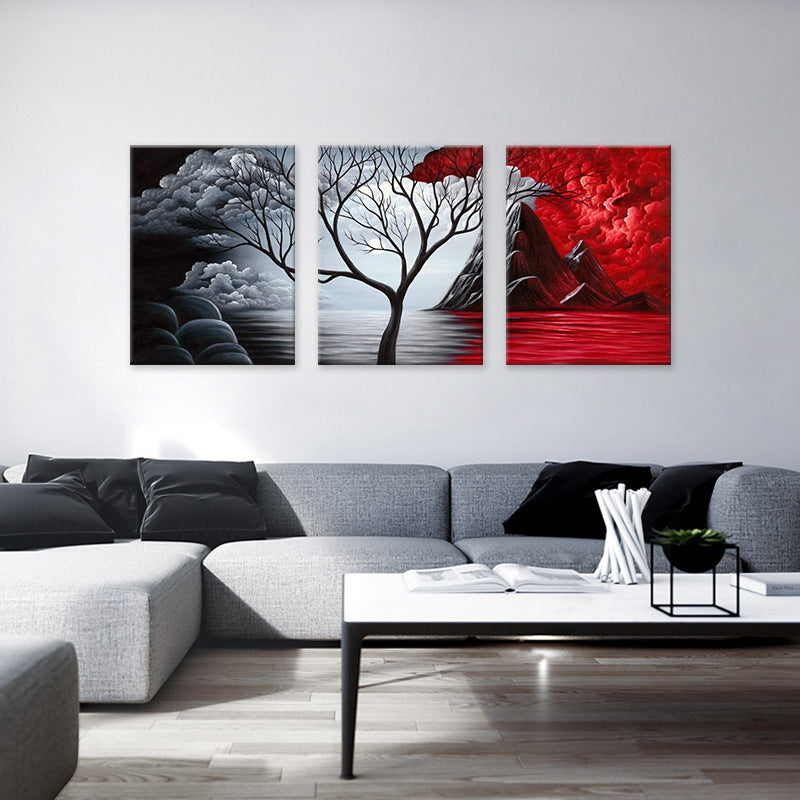 Tritico canvas albero sfumato