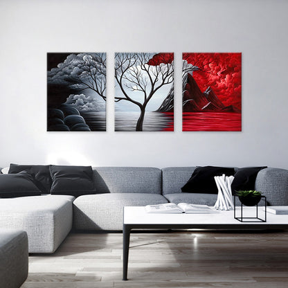 Tritico canvas albero sfumato