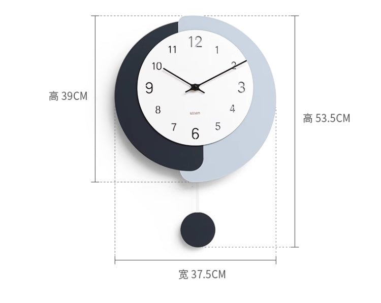Orologio da parete Forma organica bicolore
