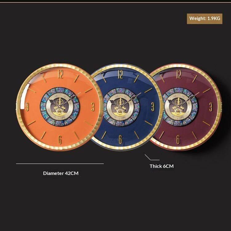 Orologio da parete Art déco arancione