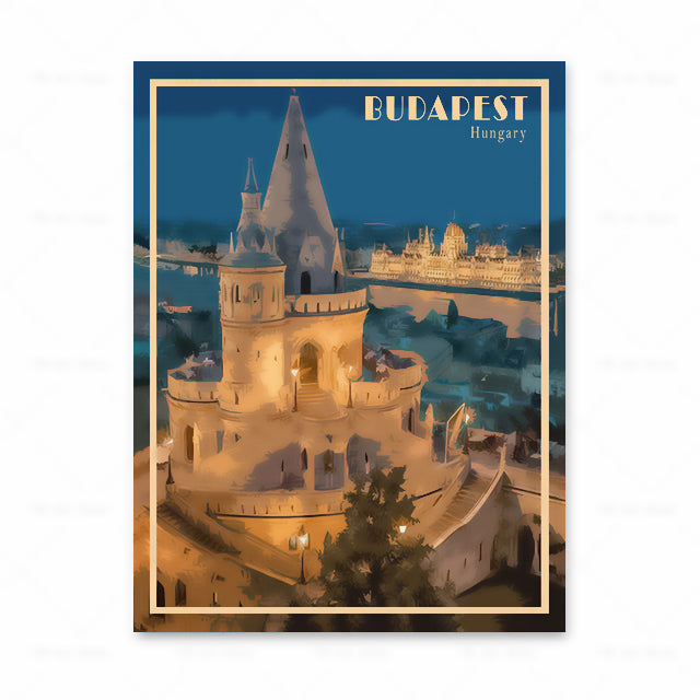 Poster set cinque città europee cornice