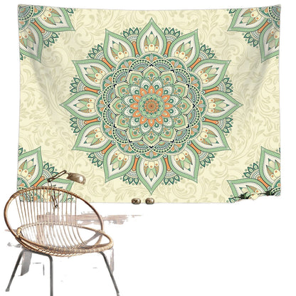 Tappeto mandala verde