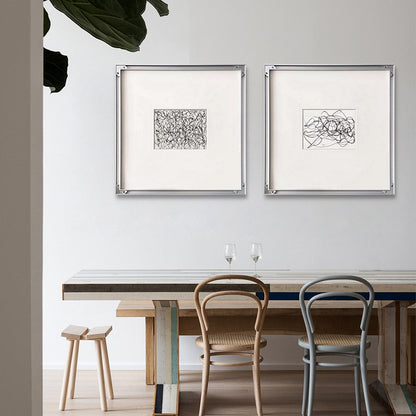 Quadro Linee Bianco Nero