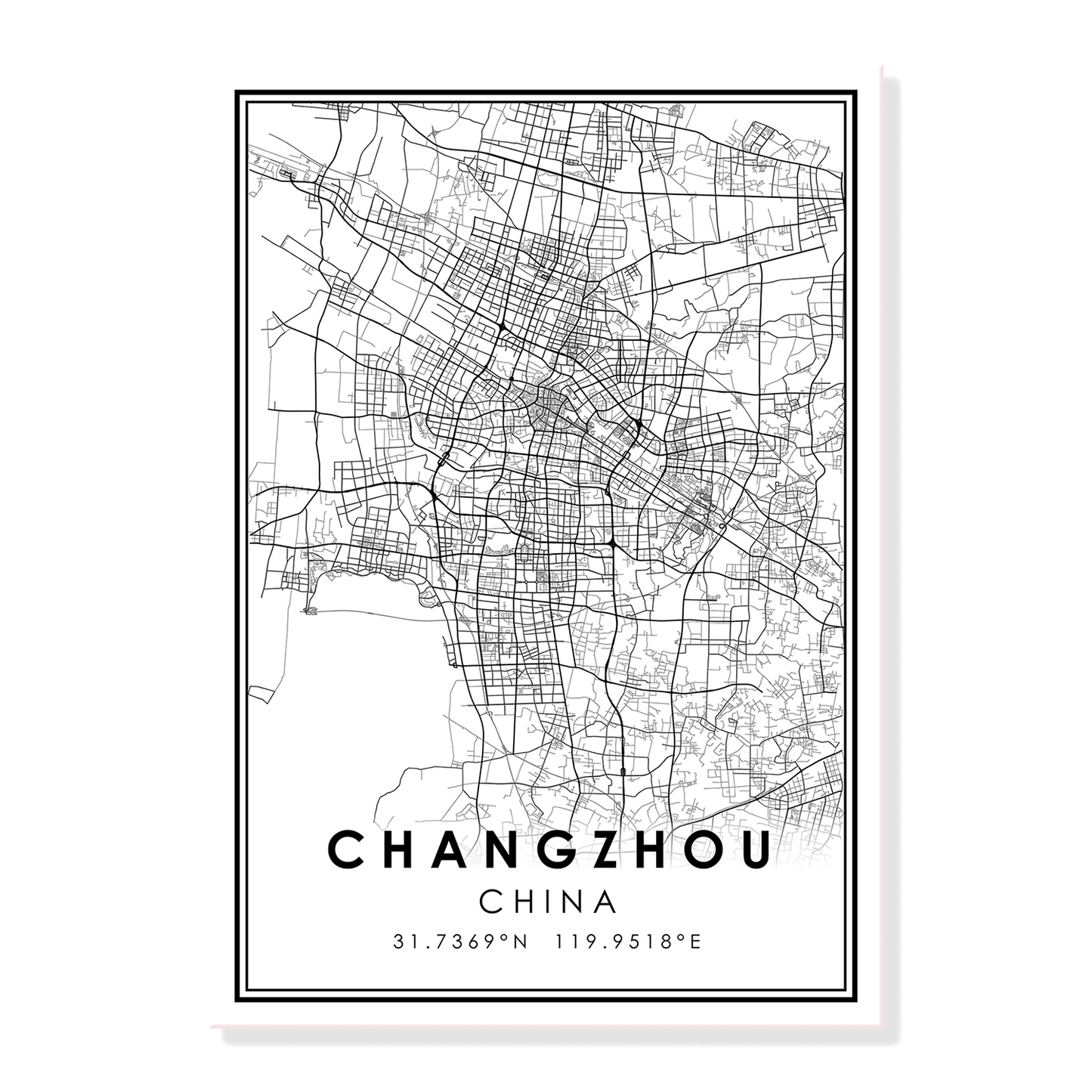 Quadro Mappa Città Cinesi