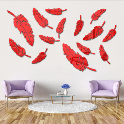 Specchio murale piume 3D