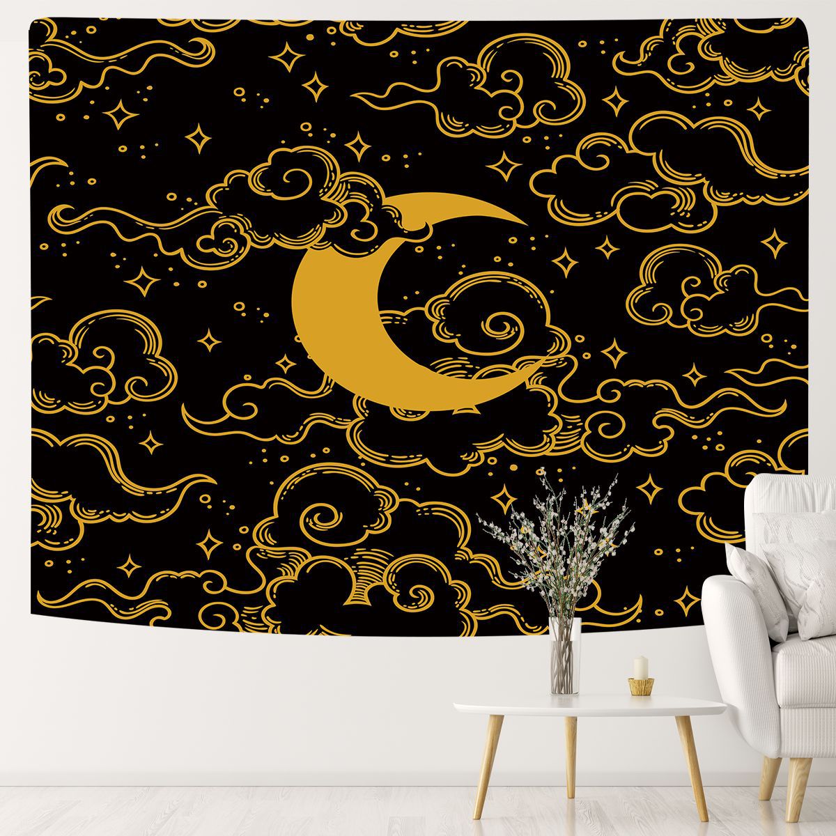 Arazzo luna e stelle