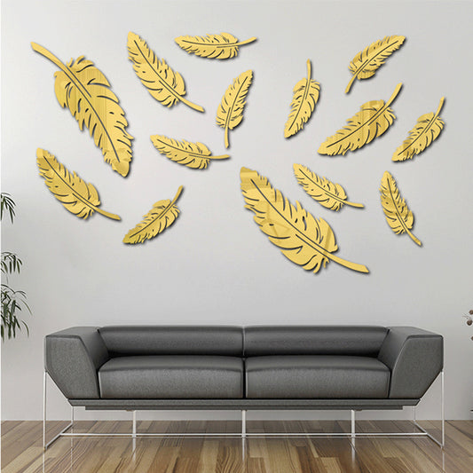 Specchio murale piume 3D