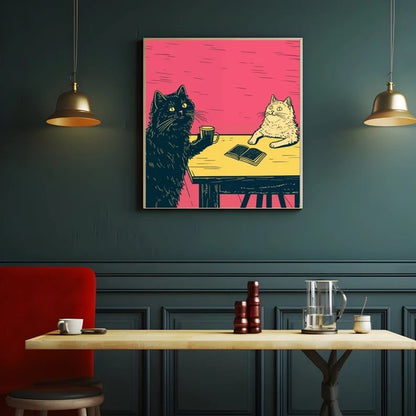 Quadro gatto retrò
