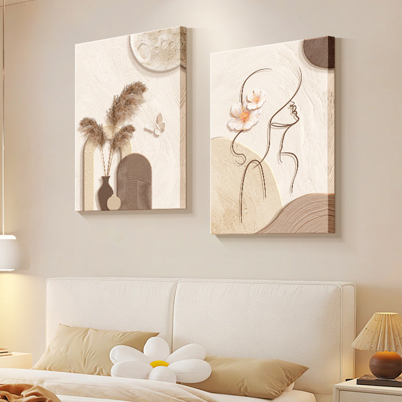 Quadro astratto linee e figure