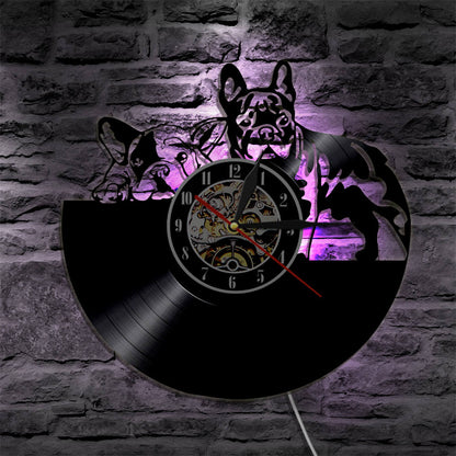 Orologio da parete Disco cani