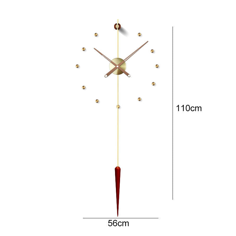 Orologio da parete Sfere ottone