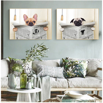 Quadro cane che legge
