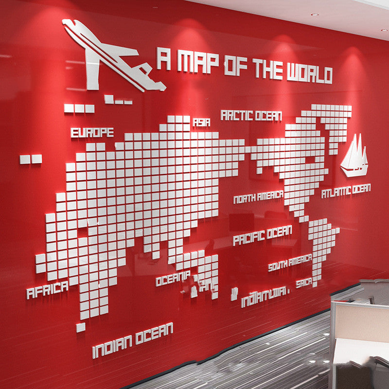 Adesivo murale mosaico mappa 3D