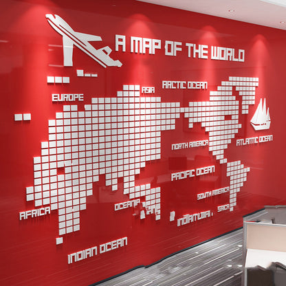 Adesivo murale mosaico mappa 3D