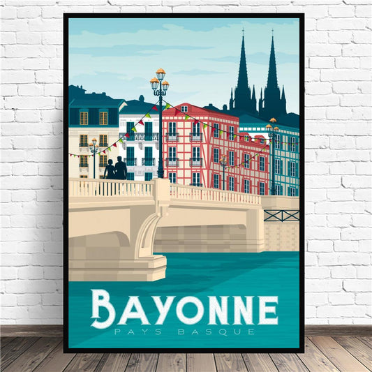 Quadro su tela Bayonne Paesi Baschi