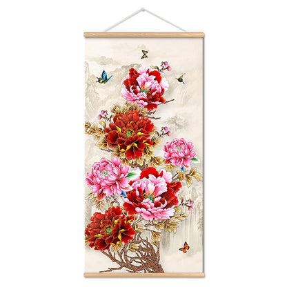 Adesivo murale Acquarello asiatico bamboo fiori