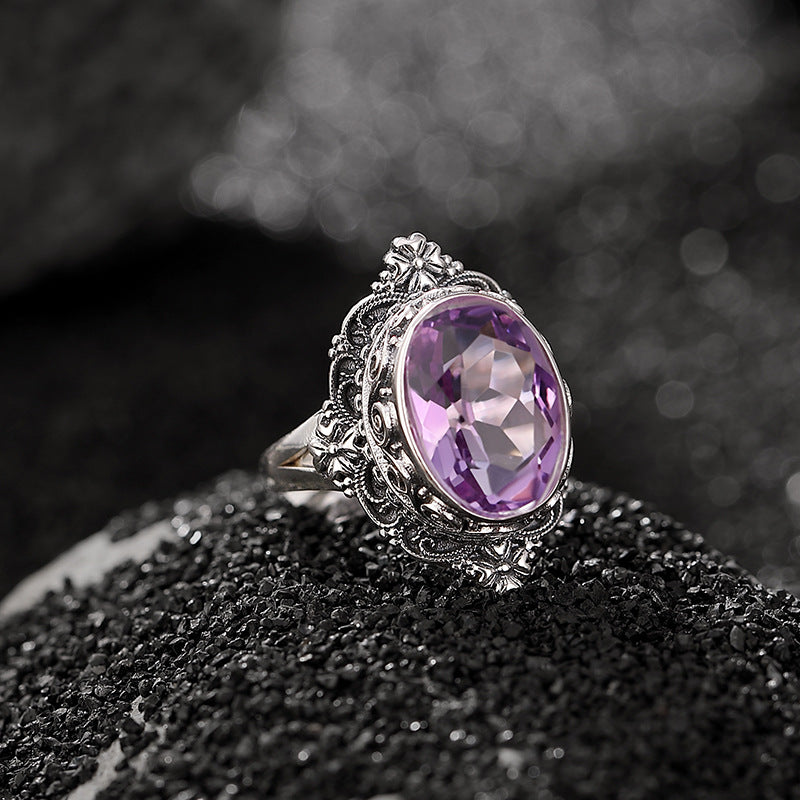 Anello argento citrino