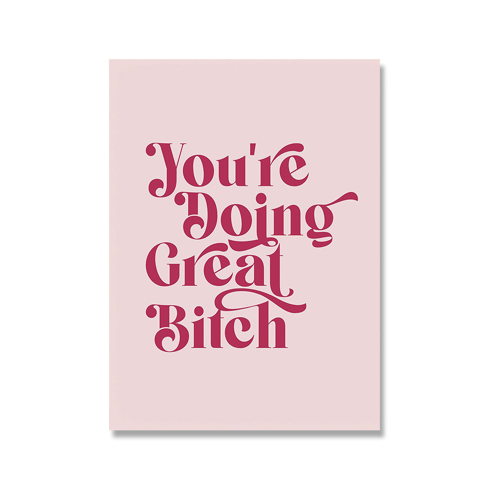 Poster ragazza con citazione