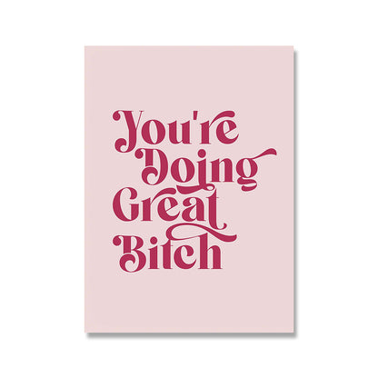 Poster ragazza con citazione
