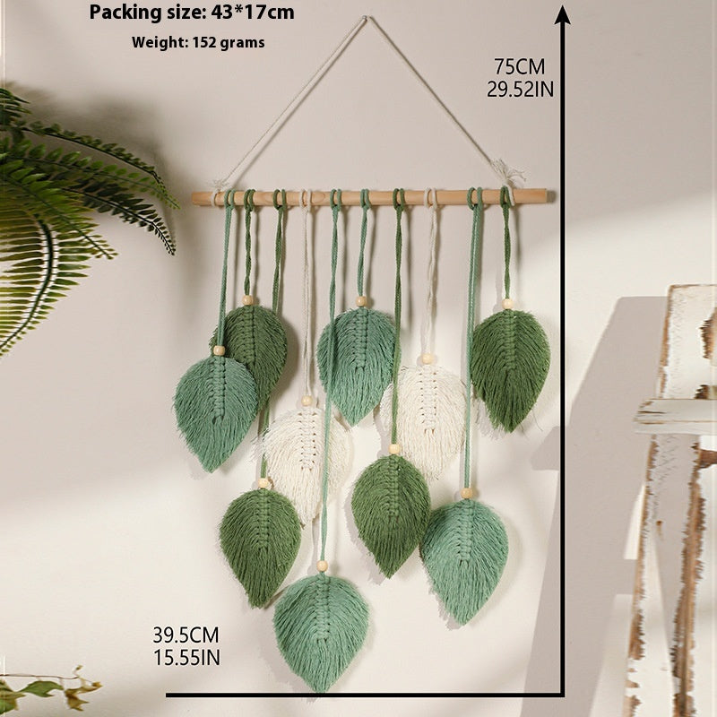Arazzo Foglie Tessuto a Mano