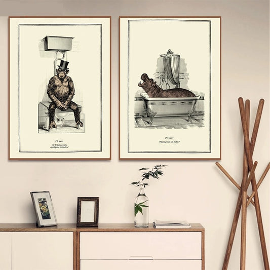 Poster Animali in situazioni umoristiche
