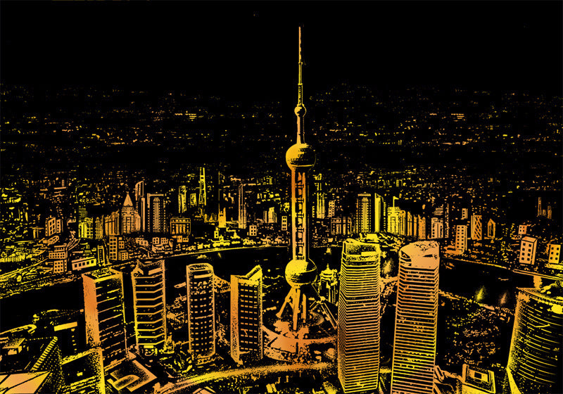 Quadro su tela Città di notte