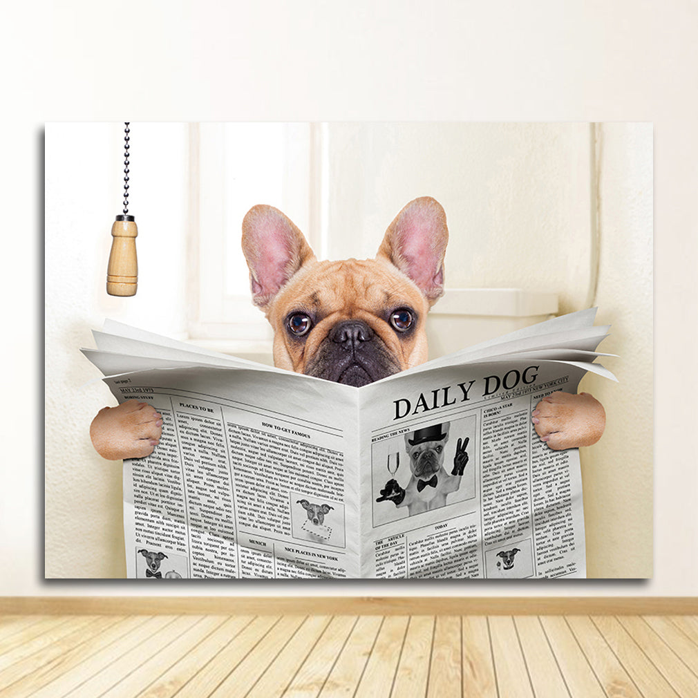 Quadro cane che legge