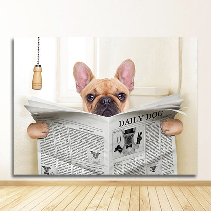 Quadro cane che legge