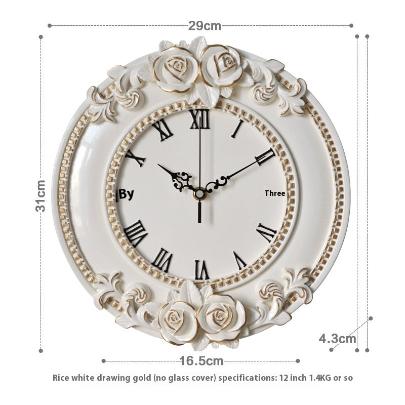 Orologio da parete Rose barocco