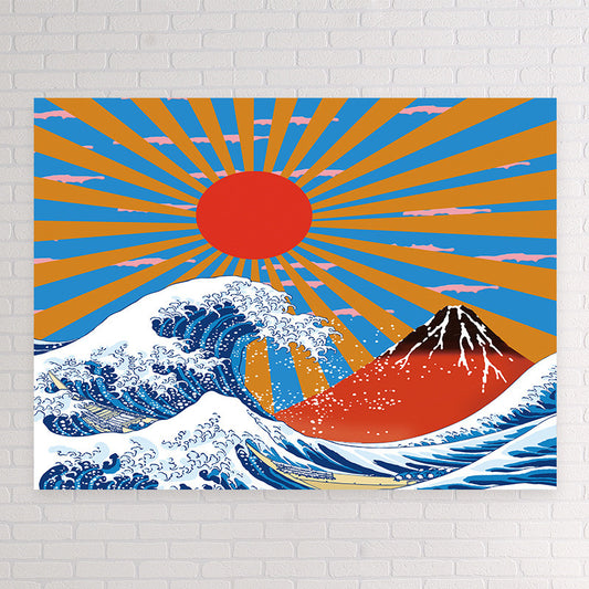 Arazzo Onda oceanica e samurai
