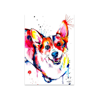 Quadro cane colorato