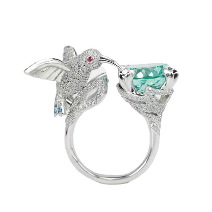 Anello uccello dipinto