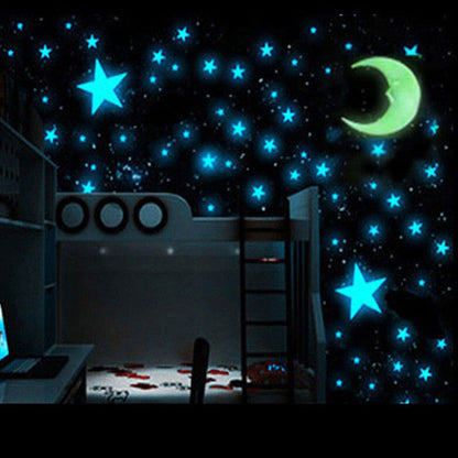Adesivi murali luminosi Stelle Luna