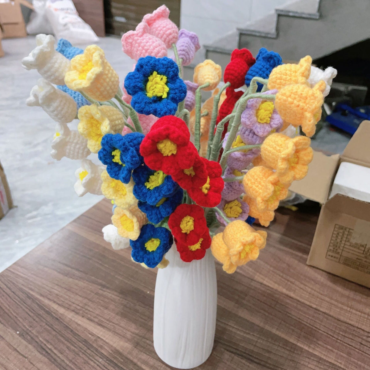 Fiore all'uncinetto in stile nordico
