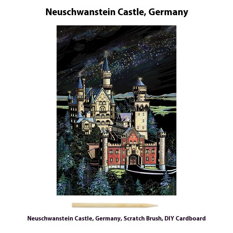 Quadro da grattare - Città notturna